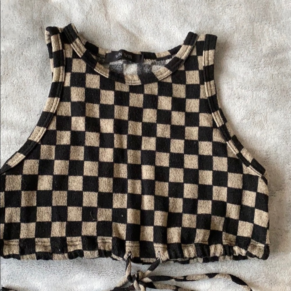 Checkered crop top